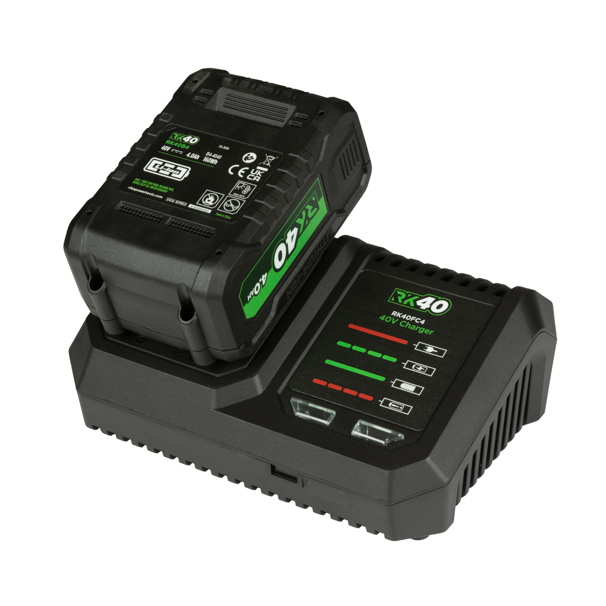 Rikä RK40 40V Single 4.0Ah Battery Fast Charger | 4.0A